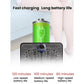 Foot massage mat with round controller, charging indicator, and patterned surface