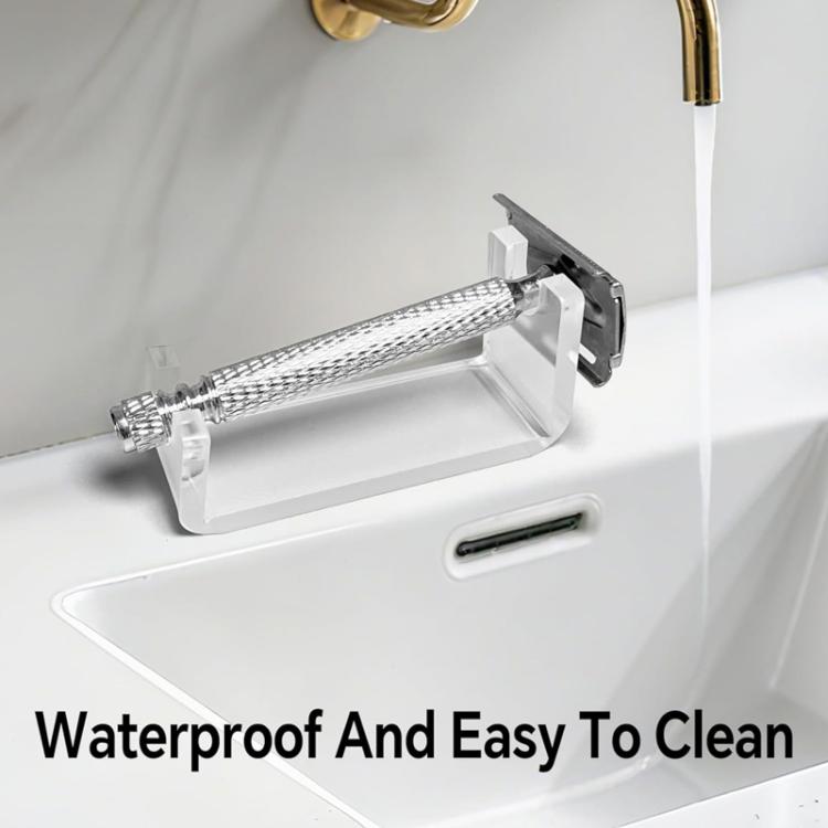 2pcs Acrylic Waterproof Shaver Holder Portable Bathroom Countertop Storage Rack, YX240