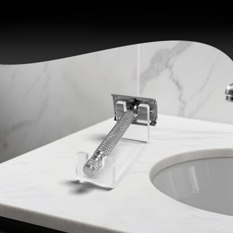 2pcs Acrylic Waterproof Shaver Holder Portable Bathroom Countertop Storage Rack, YX240