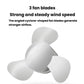 Three-blade fan rotor in white plastic, detached blade set