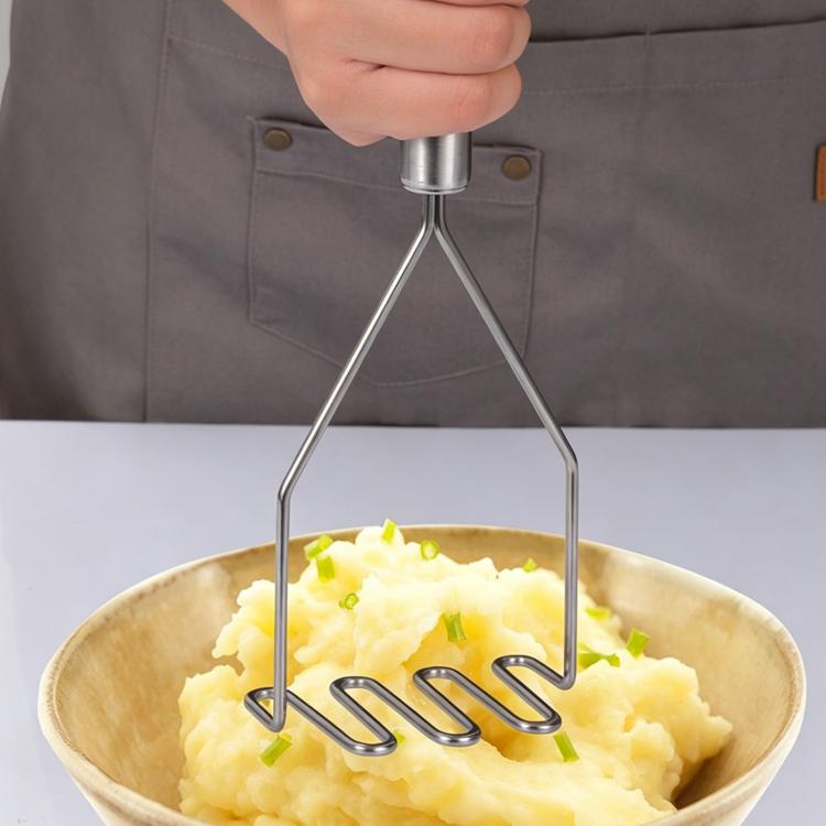 Stainless Steel Potato Masher, LsCook Wavy