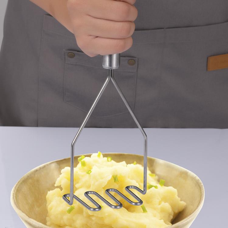 Stainless Steel Potato Masher, LsCook Wavy