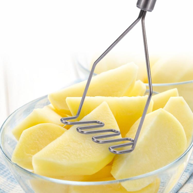 Stainless Steel Potato Masher, LsCook Wavy