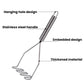 Stainless Steel Potato Masher, LsCook Wavy