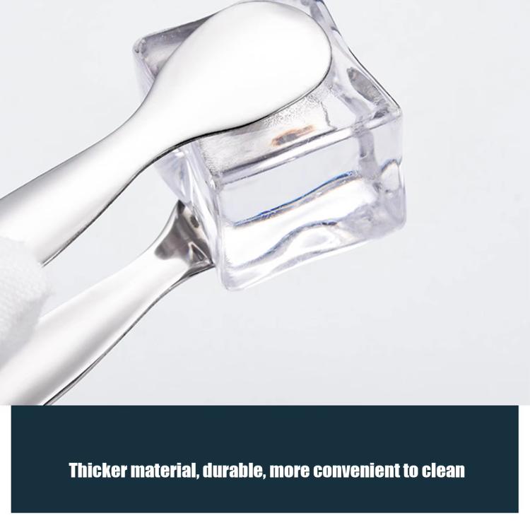 304 stainless steel sugar cube clip tongs, close-up of U-shaped jaw