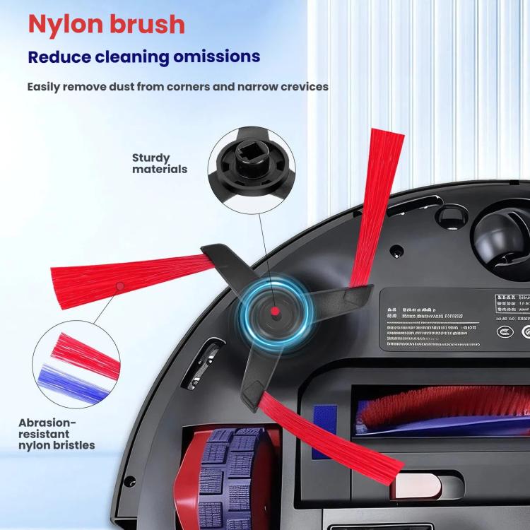 For Dyson Spot+Scrub AI Robot Vacuum Cleaner Replacement Parts, Main Brush, 1pair Side Brush