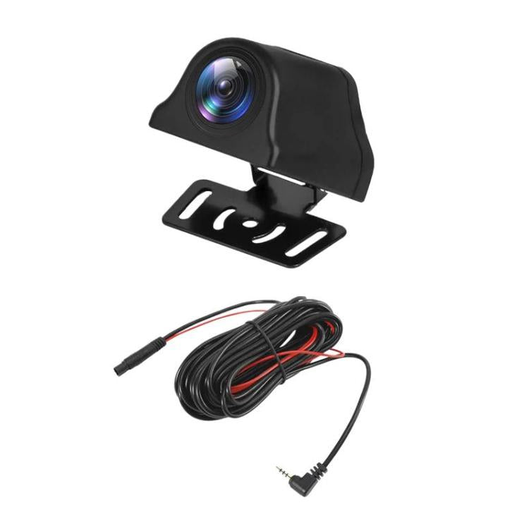Car rear view camera with bracket and bundled 4-pin cable, black housing