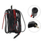 Car rear view camera 4-pin cable coil with connector plug, black and red wires
