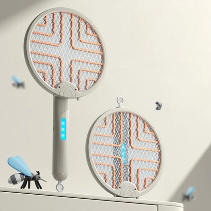 2-in-1 Folding Mosquito Zapper & Bug Zapper Lamp UV Light Attraction & Electric Shock Support Wall Mount/Handheld/Stand