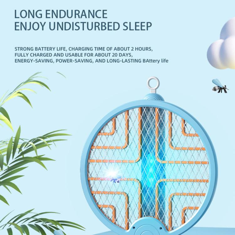 2-in-1 Folding Mosquito Zapper & Bug Zapper Lamp UV Light Attraction & Electric Shock Support Wall Mount/Handheld/Stand