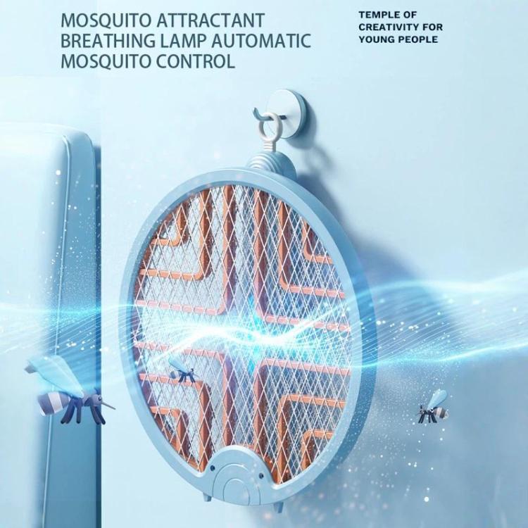 2-in-1 Folding Mosquito Zapper & Bug Zapper Lamp UV Light Attraction & Electric Shock Support Wall Mount/Handheld/Stand