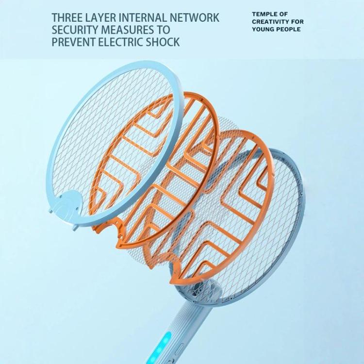2-in-1 Folding Mosquito Zapper & Bug Zapper Lamp UV Light Attraction & Electric Shock Support Wall Mount/Handheld/Stand
