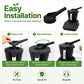 Black silicone steam diverter installed on lid with rotatable steam release pipe