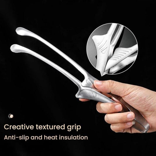 Buffet Food Tongs Multi-Functional Steak BBQ Clips, LsCook 10 inch Round Head 304 Stainless Steel
