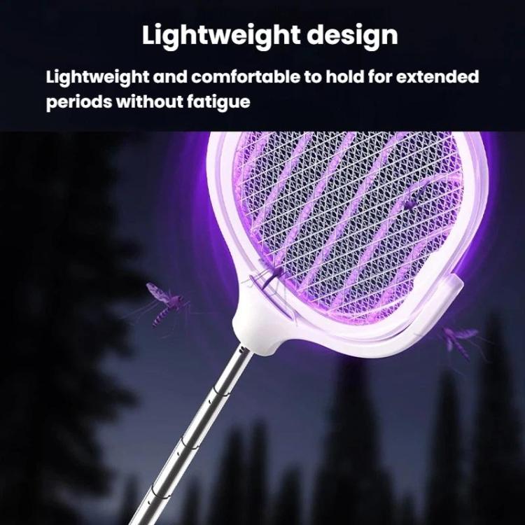 Extendable & Rotatable Electric Mosquito Racket With Rechargeable Base Automatic Mosquito-Attracting & Lighting Zapper, XH-63