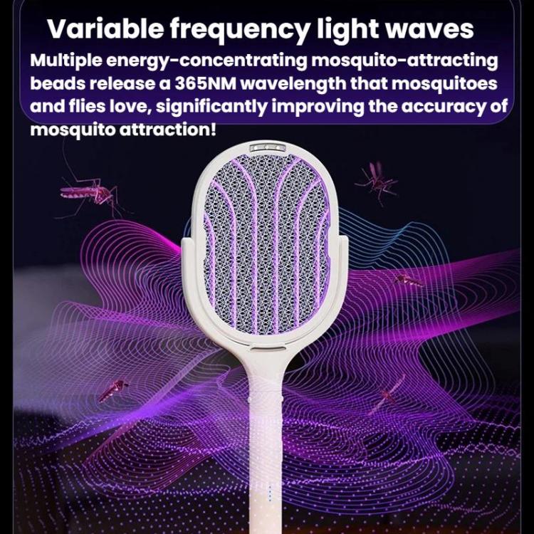 Extendable & Rotatable Electric Mosquito Racket With Rechargeable Base Automatic Mosquito-Attracting & Lighting Zapper, XH-63