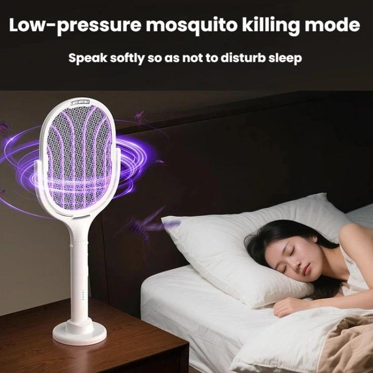 Extendable & Rotatable Electric Mosquito Racket With Rechargeable Base Automatic Mosquito-Attracting & Lighting Zapper, XH-63