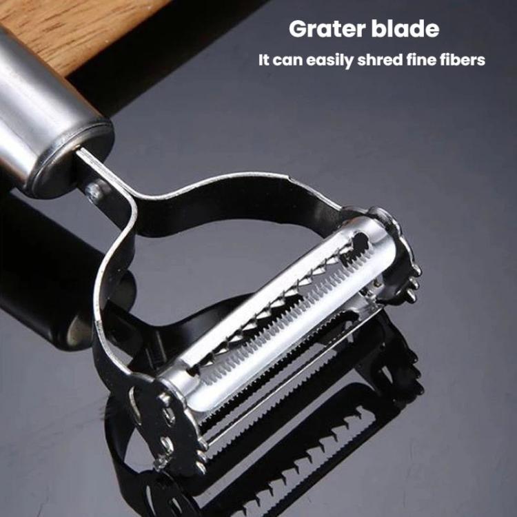 LsCook Stainless Steel Peeler & Grater, Single English Cardboard Packaged, 2-Piece Set Card-packaged