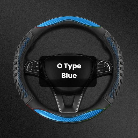 Honeycomb Car Steering Wheel Cover No-Sew Universal Steering Wheel Protector, O Type Blue, O Type Dark Blue, O Type Black, O Type Red, O Type Coffee, D Type Blue, D Type Dark Blue, D Type Black, D Type Red, D Type Coffee