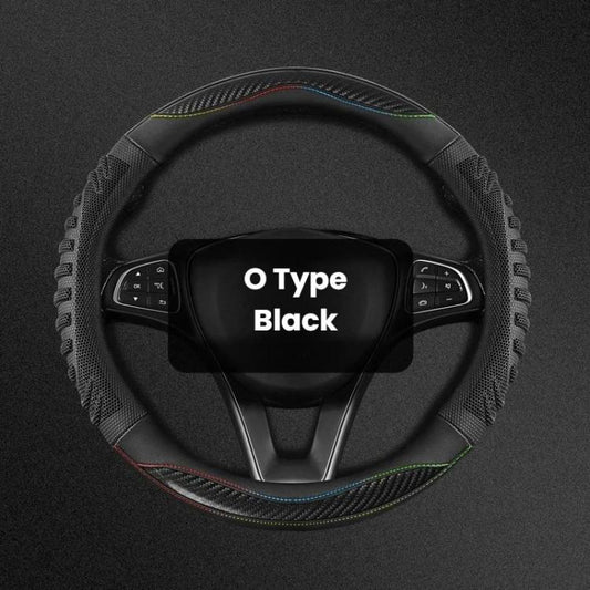Honeycomb Car Steering Wheel Cover No-Sew Universal Steering Wheel Protector, O Type Blue, O Type Dark Blue, O Type Black, O Type Red, O Type Coffee, D Type Blue, D Type Dark Blue, D Type Black, D Type Red, D Type Coffee
