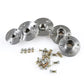 Set of metal flange plates and screws for angle grinder cutting discs