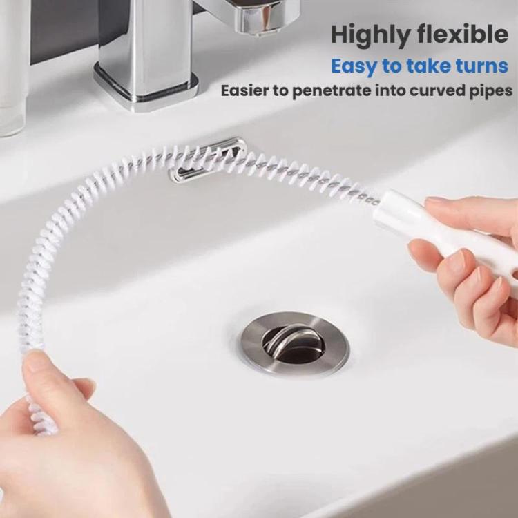 LsCook 60cm Pipe Cleaning Brush Drain Hair Removal Pipe Unclogging Tool