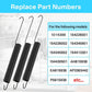 Set of three black dishwasher door coil springs with wire hook ends
