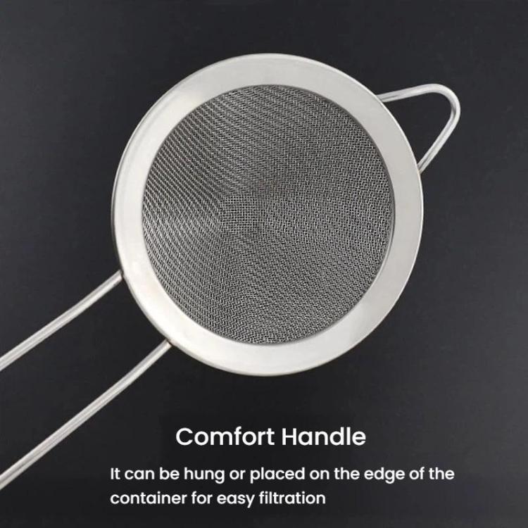 LsCook 8.5cm Stainless Steel Strainer Pointed-Handle Oil Strainer, Pointed-Handle Base
