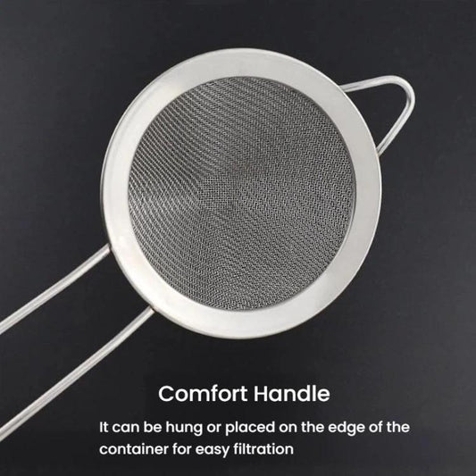 LsCook 8.5cm Stainless Steel Strainer Pointed-Handle Oil Strainer, Pointed-Handle Base
