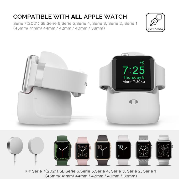 For Apple Watch AhaStyle PT63  Silicone Charging Storage Stand Mini Charging Base, Without Charger