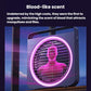 Mosquito killer with purple glowing circular UV grid on dark-blue housing