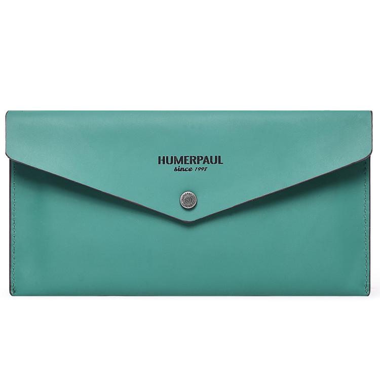 HUMERPAUL HU112 Leather Passport Pouch EnvelopeStyle Business Card Holder