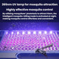 Electric mosquito trap showing bright purple UV grid attracting insects