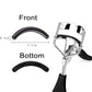 Eyelash curler refill pads size guide with front and bottom curved rubber inserts