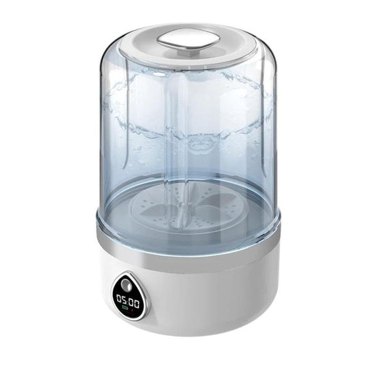 F1 1.5L Mini Underwear Desktop Washing Machine Portable Two-Speed Digital Display Washing Machine, Plug-in White, Plug-in Khaki, Rechargeable White, Rechargeable Khaki