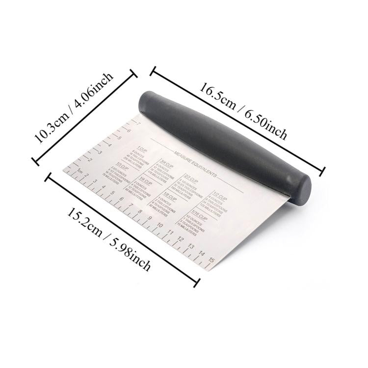 LsCook Square Stainless Steel Spatula With Measurement Markings