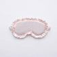 Faux Silk Satin Sleep Mask with Ruffle Edge Soft Breathable Eye Mask Light Blocking Blindfold with Elastic Strap