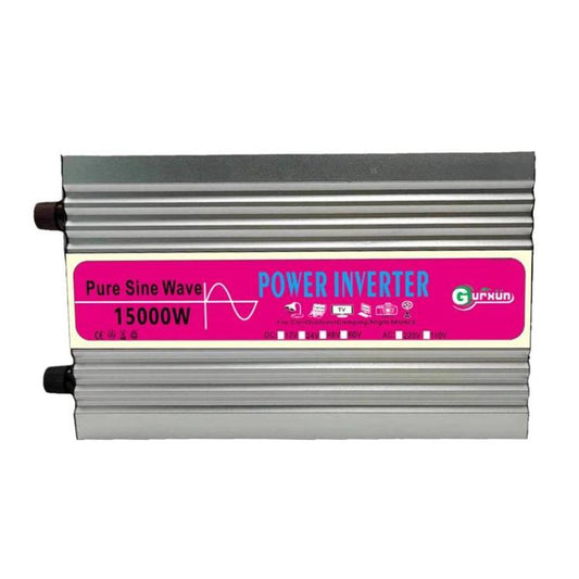 Gurxun 15000W Pure Sine Wave Car Power Inverter With Voltage Display High-Power Universal Power Outlet, 12V To 220V, 24V To 220V, 48V To 220V, 60V To 220V, 12V To 110V, 24V To 110V