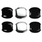 Anti-scratch car door cup protector stickers in black, mirror silver, and carbon fiber