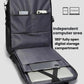 Fully opened laptop compartment with padded sleeve and space for a tablet or devices