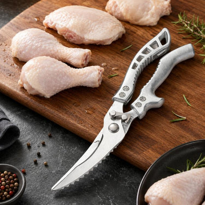LsCook High Hardness Stainless Steel Heavy-Duty Chicken Bone Scissors Multi-Functional Kitchen Shears for Home Use