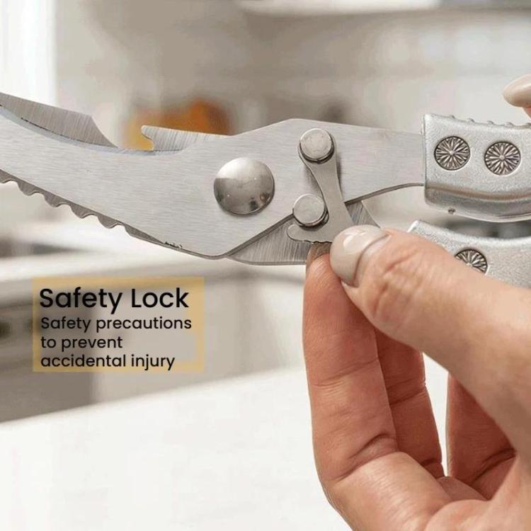 LsCook High Hardness Stainless Steel Heavy-Duty Chicken Bone Scissors Multi-Functional Kitchen Shears for Home Use