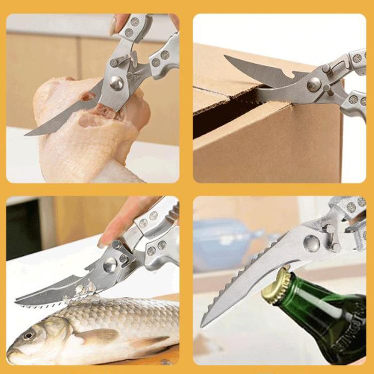 LsCook High Hardness Stainless Steel Heavy-Duty Chicken Bone Scissors Multi-Functional Kitchen Shears for Home Use