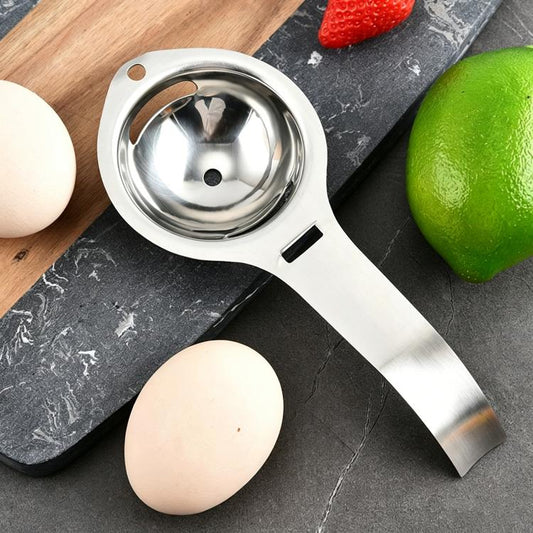 Egg Yolk White Separator Home Baking Egg Liquid Strainer, LsCook 304 Steel Long Handle