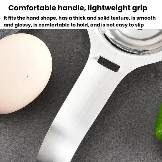 Egg Yolk White Separator Home Baking Egg Liquid Strainer, LsCook 304 Steel Long Handle