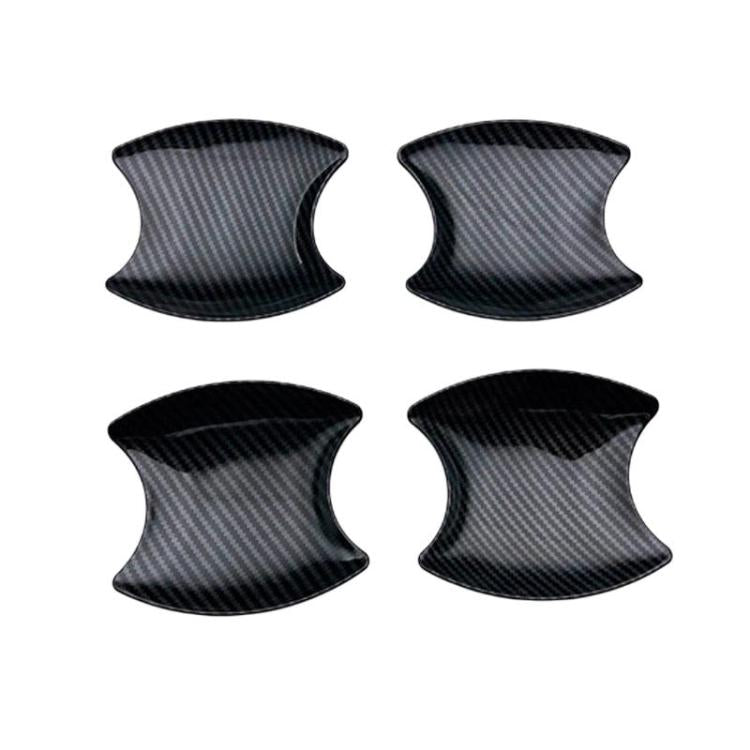 Carbon fiber-look door cup anti-scratch panel stickers (4 pcs)