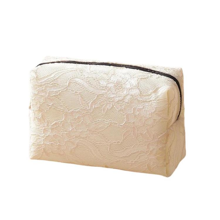 Large Capacity Lace Cosmetic Bag Portable Handheld Makeup Storage Bag