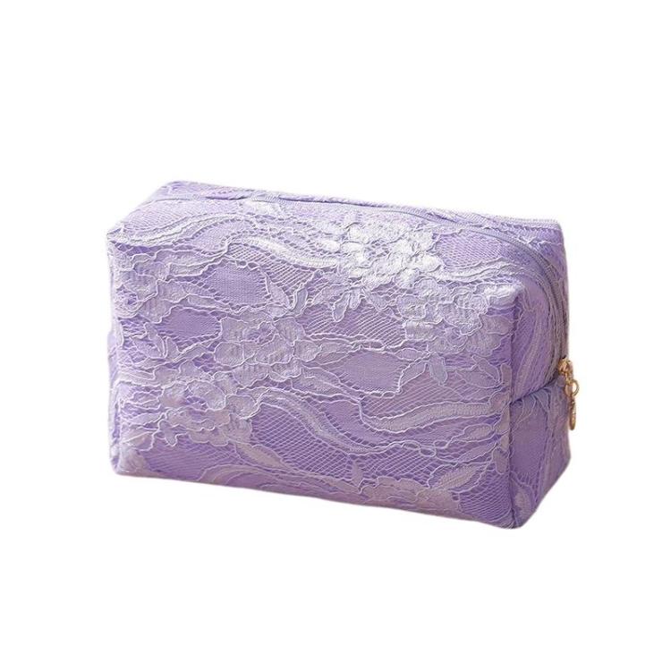 Large Capacity Lace Cosmetic Bag Portable Handheld Makeup Storage Bag