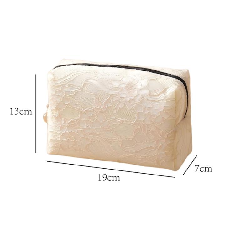 Large Capacity Lace Cosmetic Bag Portable Handheld Makeup Storage Bag