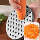 LsCook Kitchen Stainless Steel Grater Multi-Functional Vegetable Slicer with Storage Container, Black Container+2 Grating Discs+Brush